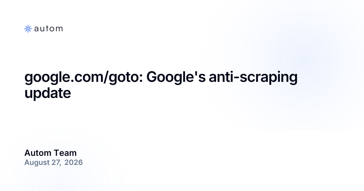 google.com/goto: Googles Anti-Scraping-Update